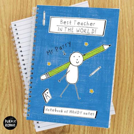 Personalised Purple Ronnie Male Teacher Notebook Extra Image 2